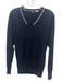 Paul Smith Size S Navy Silk Blend Solid V Neck Men's Sweater Navy / S