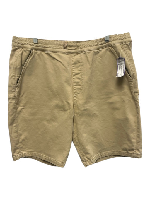 7 For All Mankind Size XL Beige Cotton Blend Solid Waist Band Men's Shorts Beige / XL