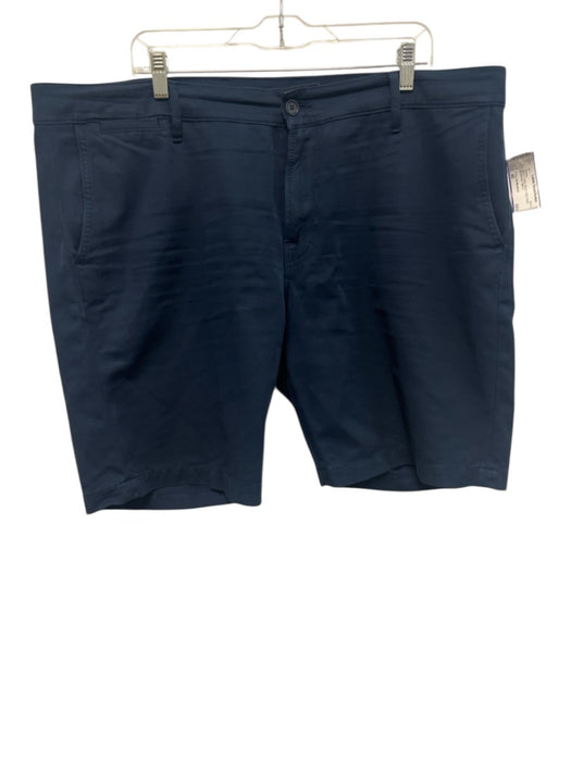 7 For All Mankind Size 40 Navy Cotton Blend Solid Khakis Men's Shorts Navy / 40