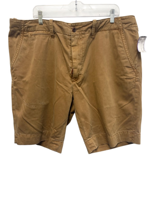 Polo Size 40 Dark Tan Cotton Solid Khaki Men's Shorts Dark Tan / 40