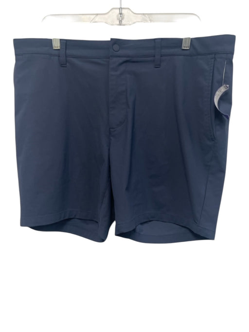 Lacoste Size 38 Blue Synthetic Solid Athletic Khakis Men's Shorts Blue / 38