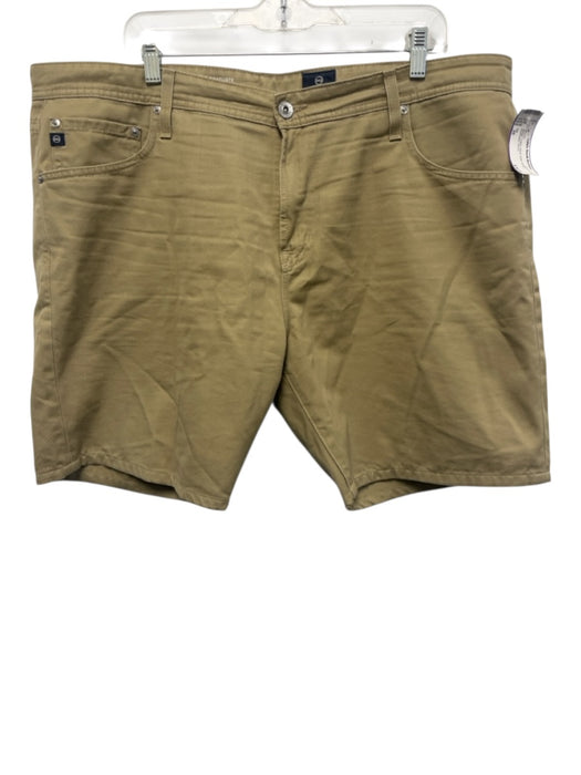 AG Size 38 Beige Cotton Blend Solid Khakis Men's Shorts Beige / 38