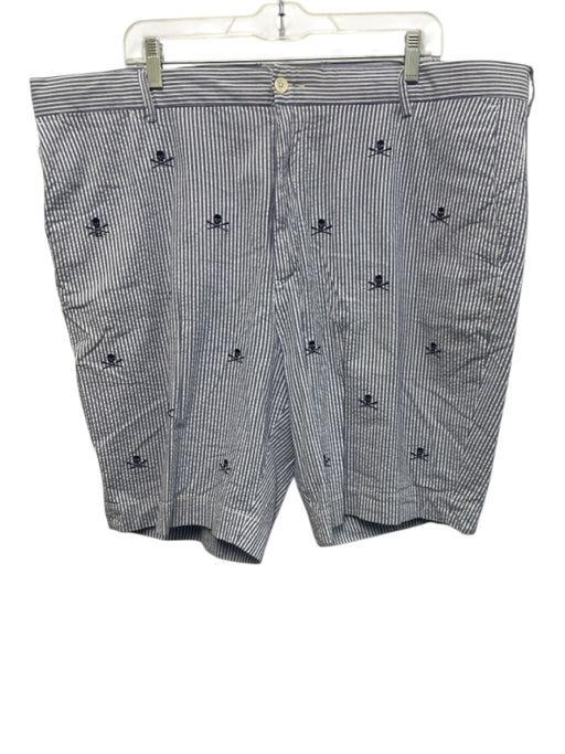 Polo Size 40 Blue & White Cotton Striped Khakis Men's Shorts Blue & White / 40