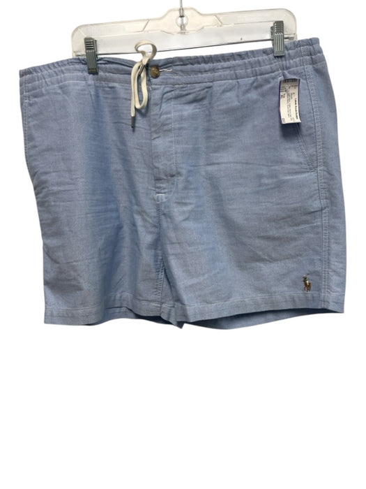 Polo Size XL Light blue Cotton Blend Solid Khaki Waist Band Men's Shorts Light blue / XL