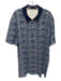 Lacoste Size 4XL Blue & White Cotton Blend Abstract Polo Men's Short Sleeve Blue & White / 4XL