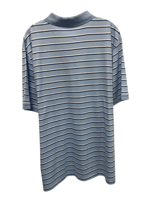 Polo NWT Size XL Light Blue & White Cotton Striped Polo Men's Short Sleeve Light Blue & White / XL