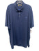 Polo Size XXL Blue Synthetic Floral Polo Men's Short Sleeve Blue / XXL