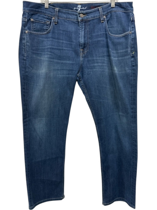 7 For All Mankind Size 40 Medium Wash Cotton Solid Jean Men's Pants Medium Wash / 40