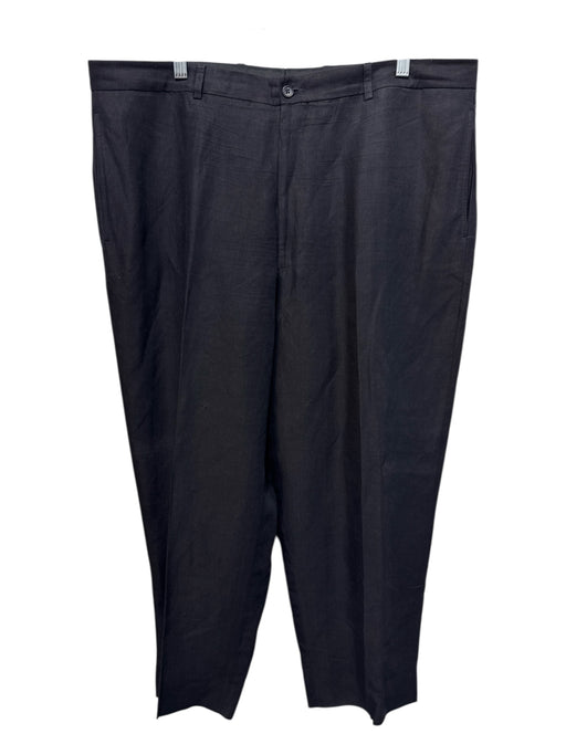 Armani Size 40 Black Wool Blend Solid Dress Men's Pants Black / 40