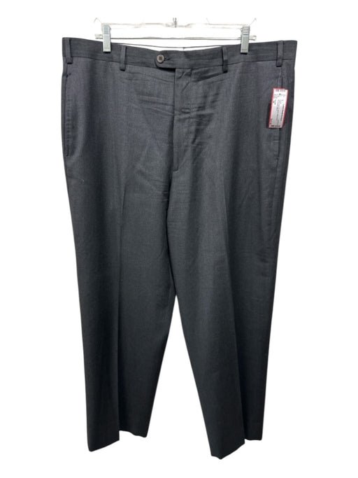 Zanella Size 38 Dark Gray Wool Solid Dress Men's Pants Dark Gray / 38