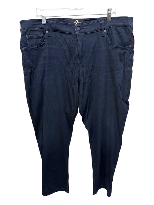7 For All Mankind Size 40 Dark Blue Cotton Blend Solid Jean Men's Pants Dark Blue / 40