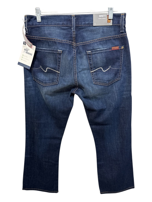 7 For All Mankind Size 29 med light wash Cotton Blend Distressed Jean Pants med light wash / 29