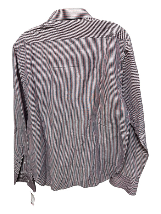 Billy Reid Size S Red & Blue Linen Blend Striped Button up Long Sleeve Shirt Red & Blue / S