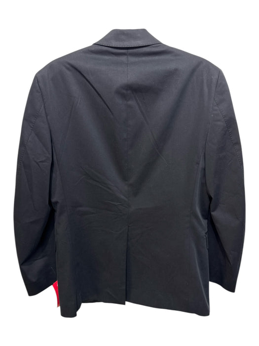 Theory Black Cotton Blend Solid 2 Button Men's Blazer Black / 36S