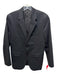Theory Black Cotton Blend Solid 2 Button Men's Blazer Black / 36S