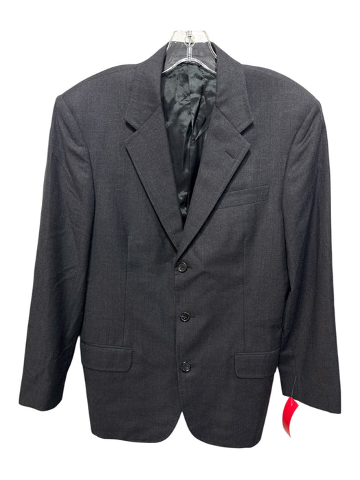 Prada Dark Gray Wool Blend Solid 3 button Men's Blazer Dark Gray / 48R