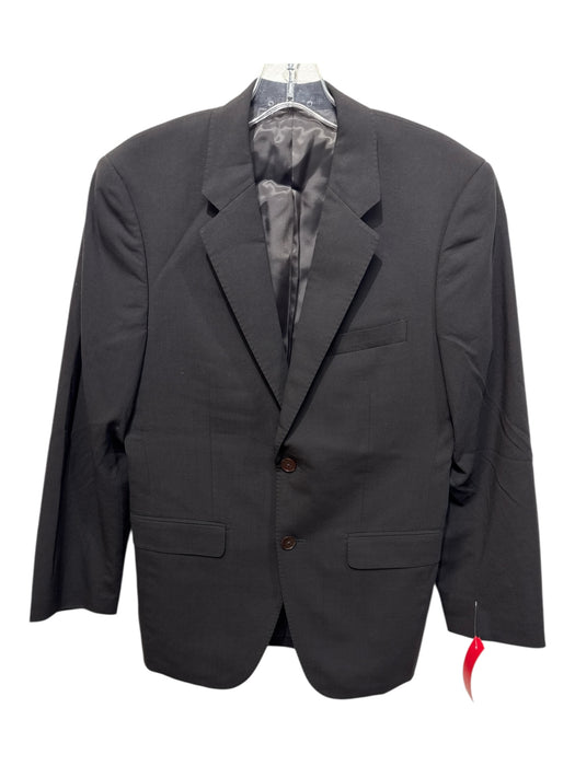 Theory Black Wool Blend Solid 2 Button Men's Blazer Black / 36S