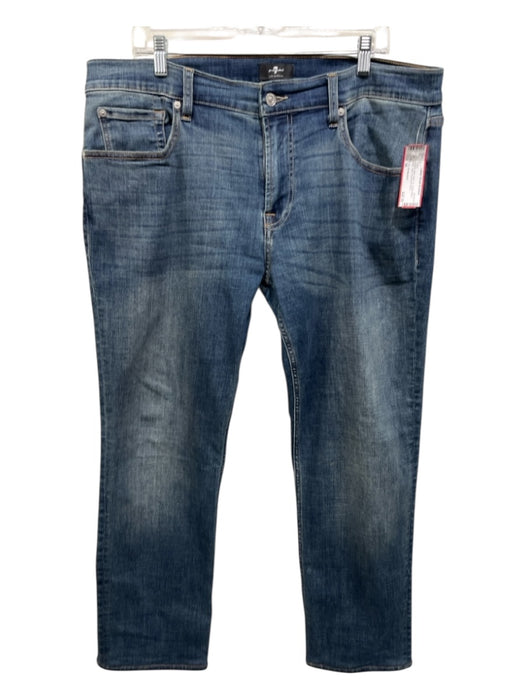 7 For All Mankind Size 36 medium dark wash Cotton Blend Solid Jean Men's Pants medium dark wash / 36