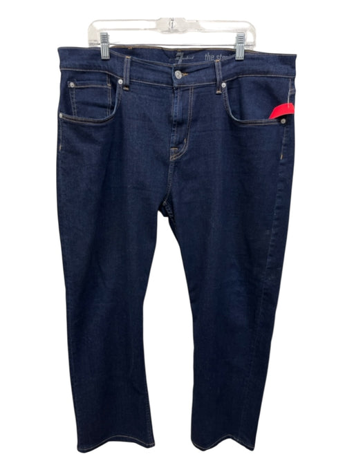 7 For All Mankind Size 38 Dark Wash Cotton Blend Solid Jean Men's Pants Dark Wash / 38
