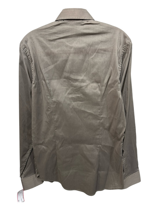 Love Moschino Size S Gray Cotton Solid Button Up Men's Long Sleeve Shirt Gray / S