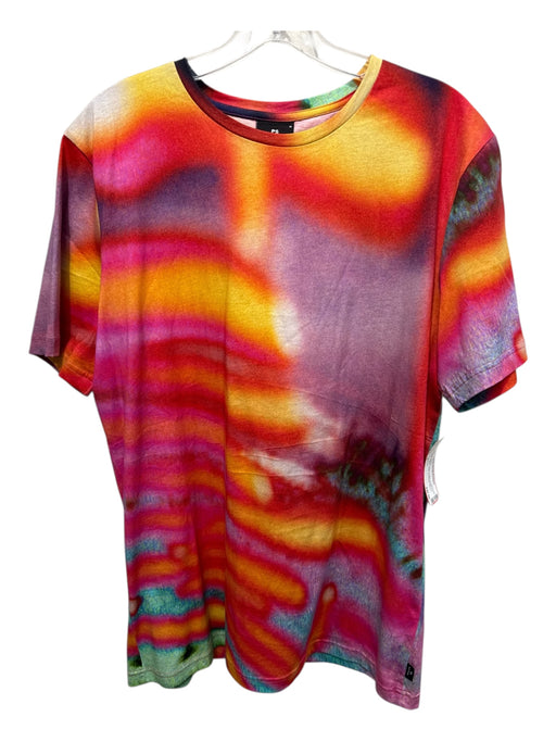 Paul Smith NWT Size M Red & Yellow Cotton Blend Tye Dye T shirt Short Sleeve Red & Yellow / M