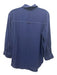 L'agence Size S Navy Viscose Button Front Long Sleeve Collared Top Navy / S