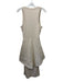 Veronica Beard Size M Beige Cotton Blend Jersey Sleeveless Tie Waist Midi Dress Beige / M