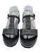 Manolo Blahnik Shoe Size 39 Black Leather Studded Ankle Buckle Flat Sandals Black / 39