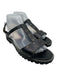 Manolo Blahnik Shoe Size 39 Black Leather Studded Ankle Buckle Flat Sandals Black / 39