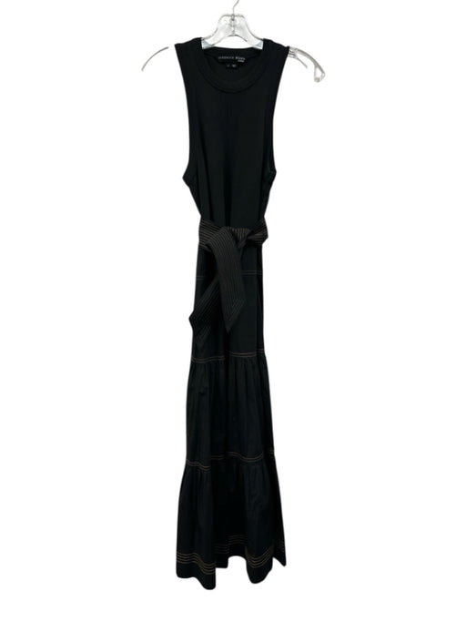 Veronica Beard Jeans Size S Black Cotton Blend Maxi Mixed Fabric Dress Black / S