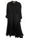 Veronica Beard Size 6 Black Silk Slip Incld Button Front Maxi Patch Pocket Dress Black / 6