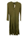 Veronica Beard Jeans Size S Army Green Cotton Blend Maxi Mixed Fabric Dress Army Green / S