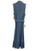 Veronica Beard Size 8 Blue Cotton Button Front Sleeveless Patch Pocket Dress Blue / 8