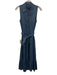 Veronica Beard Size 8 Blue Cotton Button Front Sleeveless Patch Pocket Dress Blue / 8
