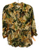 L'agence Size M Yellow, Green & Multi Viscose Button Front Printed Top Yellow, Green & Multi / M