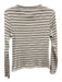 Veronica Beard Size M White, Brown & Navy Cotton Blend Striped Long Sleeve Top White, Brown & Navy / M