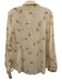 L'agence Size S Cream multi Polyester Embroidered Sheer Button Front Top Cream multi / S