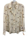 L'agence Size S Cream multi Polyester Embroidered Sheer Button Front Top Cream multi / S