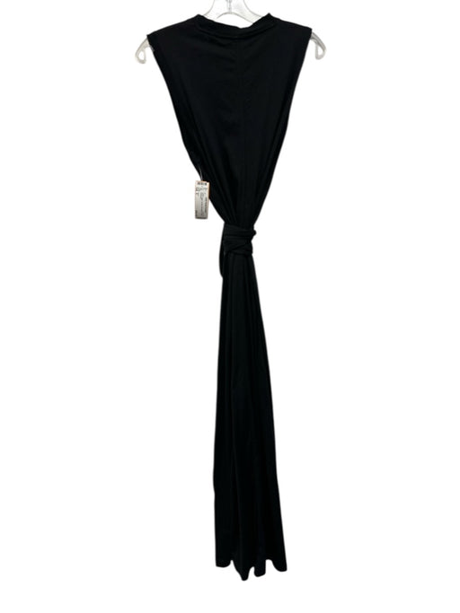 Vince Size S Black Cotton Tie Belt Sleeveless Maxi Dress Black / S