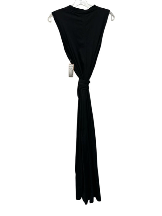 Vince Size S Black Cotton Tie Belt Sleeveless Maxi Dress Black / S