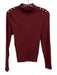 Veronica Beard Size M Burgandy Missing Fabric Tag Ribbed Long Sleeve Top Burgandy / M