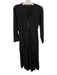 Veronica Beard Size S Black Cotton Blend V Neck Long Sleeve Maxi Dress Black / S