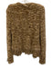 L'agence Size S Taupe Multi Poly Blend Open Front Fringe Button Detail Cardigan Taupe Multi / S