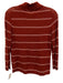 Vince Size M Red Cotton Striped 1/4 Button Long Sleeve Semi Sheer Top Red / M