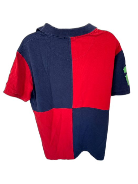 Polo Ralph Lauren Vintage Size XL Red & Navy Cotton Patch Rugby Men's Polo Red & Navy / XL
