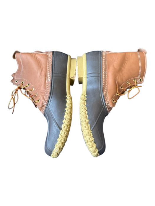 LL Bean Shoe Size 10 Brown Leather & Rubber Lace Up Duck Boot Men's Boots Brown / 10