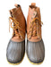 LL Bean Shoe Size 10 Brown Leather & Rubber Lace Up Duck Boot Men's Boots Brown / 10