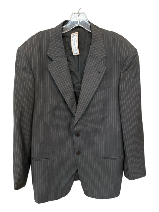 Armani Collezioni Gray Wool Pinstripe 2 Button Men's Blazer Gray / 42