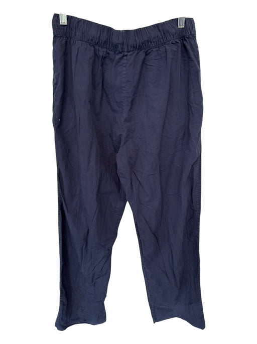 Tekla Size L Navy Organic Cotton Solid Front Pockets Lounge Men's Pants Navy / L