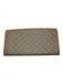 Celine Beige & Brown Coated Canvas Leather Detail Logo Kiss Lock Bifold Wallets Beige & Brown